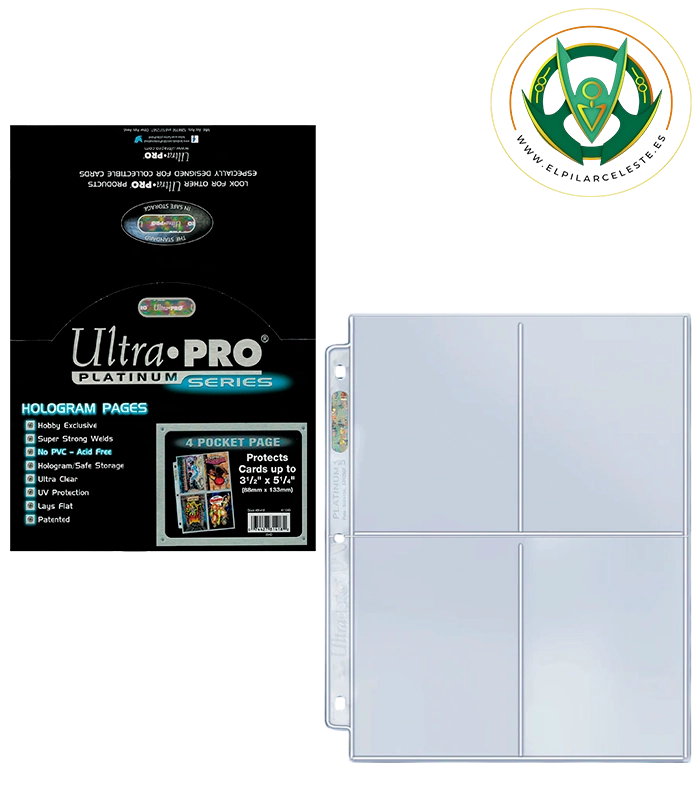 PAGINAS 4 BOLSILLOS ANCHOS pagina 4 bolsillos ultra pro