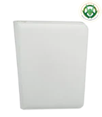 Carpeta binder acolchada blanca para cartas TCG con 9 bolsillos y cierre con cremallera