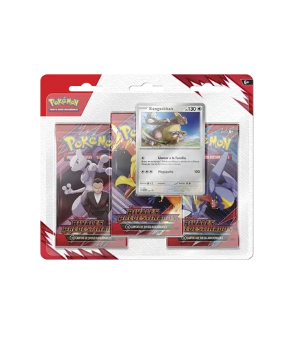 Pokémon TCG | Blister 3 sobres + Promo Kangaskhan Rivales Predestinados