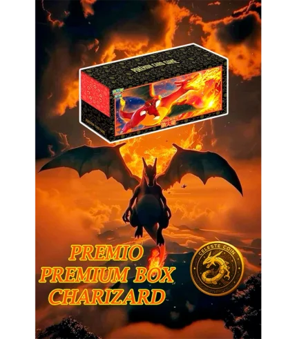 premium box charizard celeste coin
