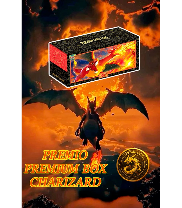 CHARIZARD BOX PREMIUM CELESTE COIN premium box charizard celeste coin