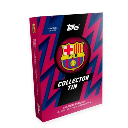 topps fc barcelona tin collector