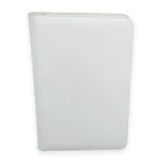 Carpeta con cremallera acolchada blanca