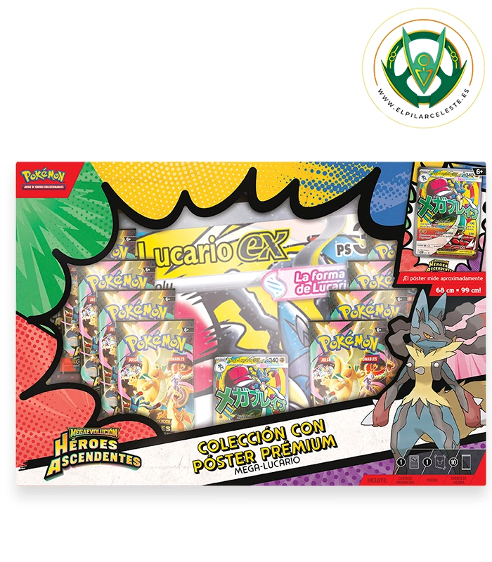 coleccion premium con poster mega lucario