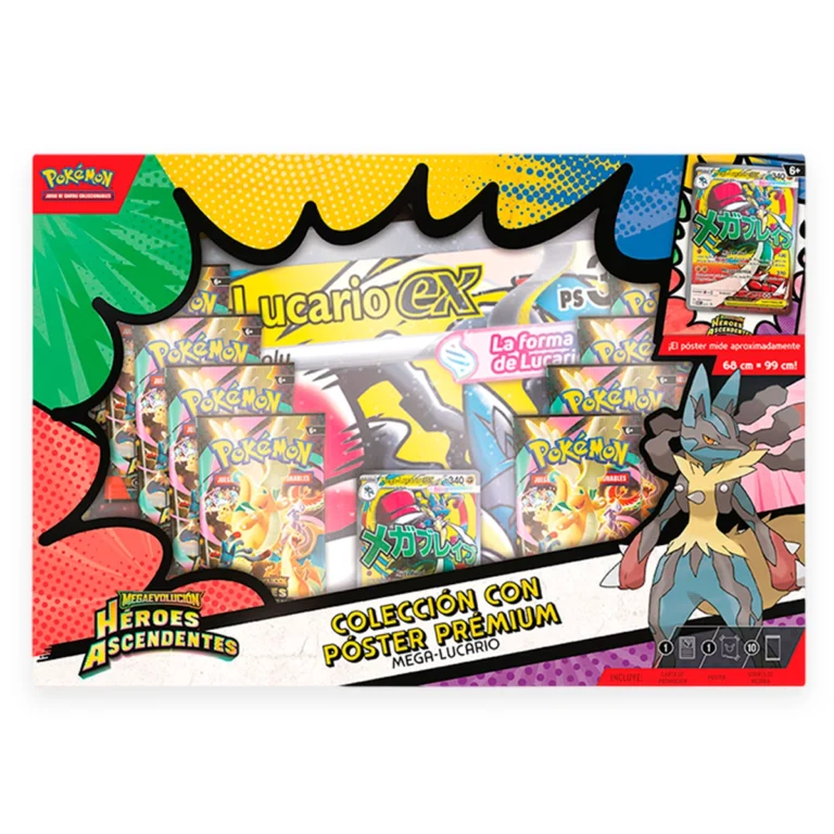coleccion premium con poster mega lucario